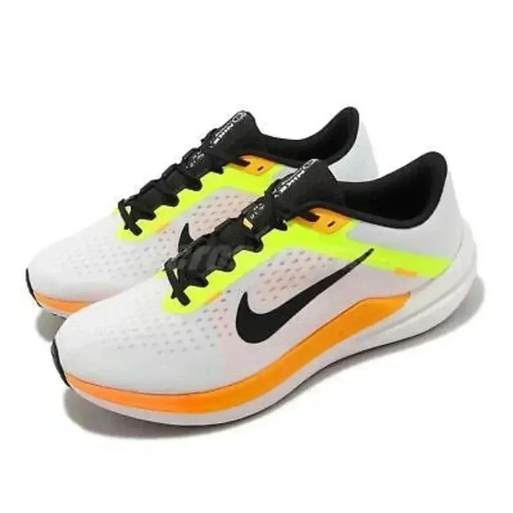 Nike Air Winflo  White Volt Laser Orange Men Road Running Shoes Size 12 - Picture 1 of 6